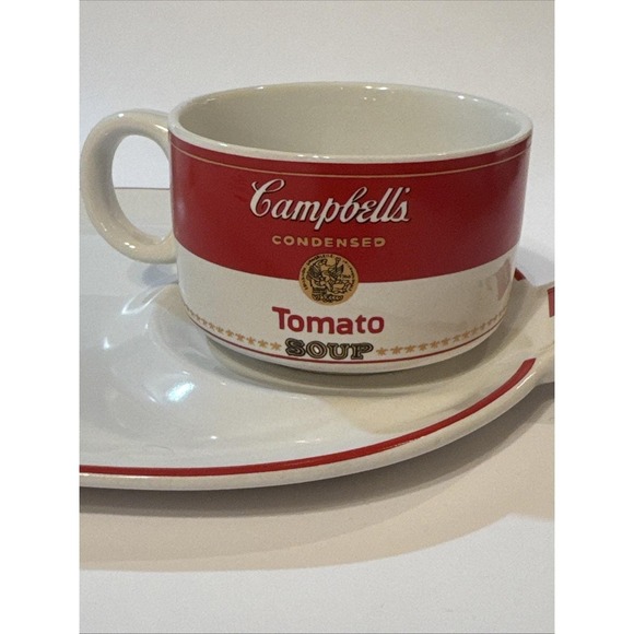 Vintage Campbell's Tomato Soup Cup Mug and Plate Tray Set Westwood 1994 - Picture 3 of 13